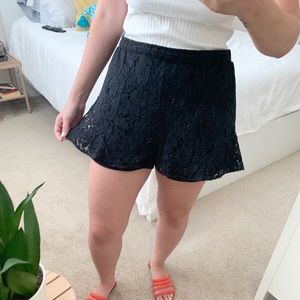 BCBGeneration Lace Hight Waisted Shorts